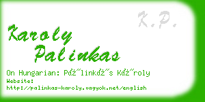 karoly palinkas business card